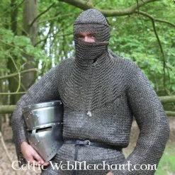 Ulfberth Maliënkap Met Driehoekig Vizier, Ronde Ringen - Ronde Klinknagels, 8 Mm -Sabels Verkoopwinkel malienkap met driehoekig vizier ronde ringen ronde 4