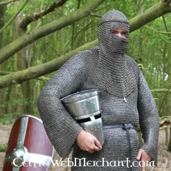 Ulfberth Maliënkap Met Driehoekig Vizier, Ronde Ringen - Ronde Klinknagels, 8 Mm -Sabels Verkoopwinkel malienkap met driehoekig vizier ronde ringen ronde 5