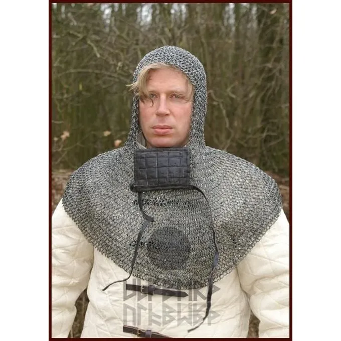 Ulfberth Maliënkap Met Vierkanten Vizier, Onbehandeld, 8 Mm 4 Ulfberth Maliënkap Met Vierkanten Vizier, Onbehandeld, 8 Mm - Afbeelding 2