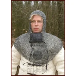 Ulfberth Maliënkap Met Vierkanten Vizier, Ronde Ringen - Ronde Klinknagels, 8 Mm -Sabels Verkoopwinkel malienkap met vierkanten vizier ronde ringen ronde 2