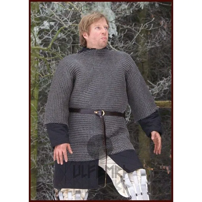 Ulfberth Maliënkolder Met Halflange Mouwen, Gemixte Platte Ringen-ronde Klinknagels, 8 Mm 4 Ulfberth Maliënkolder Met Halflange Mouwen, Gemixte Platte Ringen-ronde Klinknagels, 8 Mm - Afbeelding 2